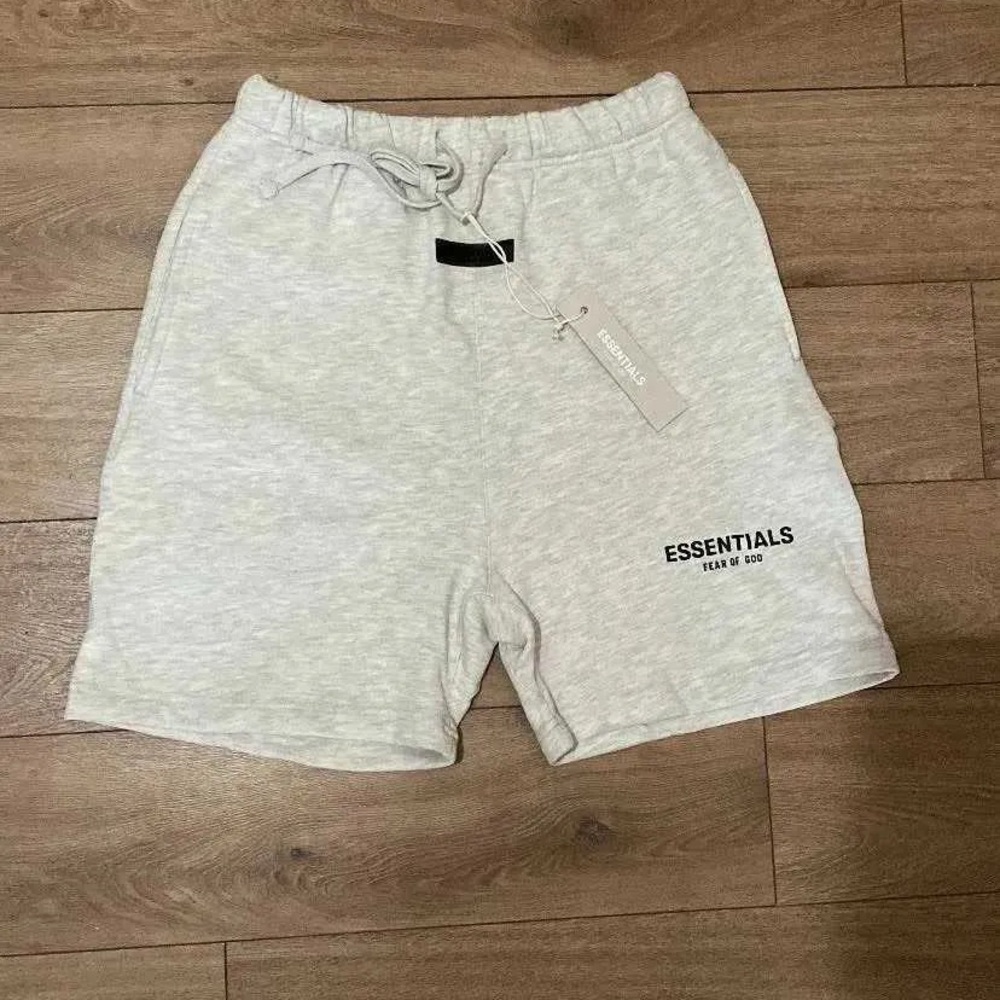 Fear of God Light Oatmeal Athletic Shorts with Elastic Waistband